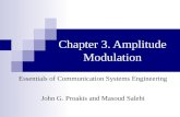 Chapter 3. Amplitude Modulation Essentials of Communication Systems Engineering John G. Proakis and Masoud Salehi.