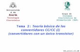 1 Tema 2: Teoría básica de los convertidores CC/CC (I) (convertidores con un único transistor) Universidad de Oviedo Área de Tecnología Electrónica Grupo.
