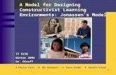 1 A Model for Designing Constructivist Learning Environments: Jonassen’s Model ■ Charles Chill ■ Dan Davenport ■ Susan Genden ■ Kenneth Gutman IT 6110.
