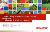 Specialty Formulations Global Meeting Almond & Walnut Boron Trial Steve Bickley Northern California TSM December, 2014.