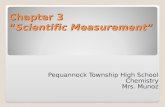 Chapter 3 “Scientific Measurement” Pequannock Township High School Chemistry Mrs. Munoz.