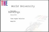 World University Rankings Phil Baty Deputy Editor Times Higher Education magazine Abuja, Nigeria, 22 April, 2009.