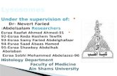 Under the supervision of: Dr- Nevert Faried Abdelsalam Researchers:  91-Esraa Raafat Ahmed Ahmed 92-Esraa Reda Hashem Tewfik 93-Esraa Samy Faried Abdelghafaar.