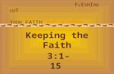 F L E S H I NG O U T Y O U R FAITH A STUDY IN HEBREWS Keeping the Faith 3:1-15.