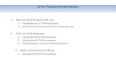 DTA Procurement Demo 1.Role of Unit Maker/CHA user 1.Preparation of a DTA ProcurementPreparation of a DTA Procurement 2.Submission of DTA Procurement to.
