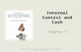Internal Control and Cash Chapter 7 Copyright ©2014 Pearson Education, Inc. Publishing as Prentice Hall7-1.