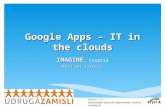 Google Apps – IT in the clouds IMAGINE IMAGINE, Croatia Marijan Juresic Member of: Association of youth information centers Croatia &