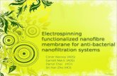 Electrospinning functionalized nanofibre membrane for anti- bacterial nanofiltration systems Conor Keevey (AOS) Garrett Nekic (AOS) Darryl Chai (HCI) Sit.