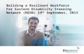 Building a Resilient Workforce For Eastern Disability Steering Network (EDSN) 19 th September, 2013.