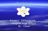 Chapter 4 Atomic Structure Hingham High School Mr. Clune.