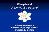 Chapter 4 “Atomic Structure” Pre-AP Chemistry Charles Page High School Stephen L. Cotton.