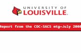 Report from the COC-SACS mtg—July 2008. The Institute on Quality Enhancement and Accreditation Sponsored by the Commission on Colleges Southern Association.