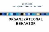 ESCP-EAP European Executive MBA ORGANIZATIONAL BEHAVIOR.