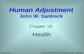 Health Chapter 16: Human Adjustment John W. Santrock McGraw-Hill © 2006 by The McGraw-Hill Companies, Inc. All rights reserved.