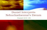 Daniel Interprets Nebuchadnezzar’s Dream Daniel 2:31-45.