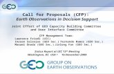 Call for Proposals (CFP): Earth Observations in Decision Support Joint Effort of GEO Capacity Building Committee and User Interface Committee CFP Management.