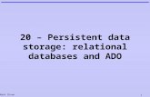 Mark Dixon 1 20 – Persistent data storage: relational databases and ADO.