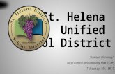 St. Helena Unified School District Strategic Planning / Local Control Accountability Plan (LCAP) February 26, 2015.