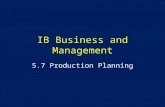 IB Business and Management 5.7 Production Planning.