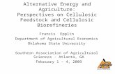 Alternative Energy and Agriculture: Perspectives on Cellulosic Feedstock and Cellulosic Biorefineries Francis Epplin Department of Agricultural Economics.