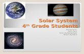 Solar System 4 th Grade Students Presenters: Sam Derr Vicki Kallenberger Brian Butteris.