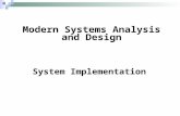 System Implementation Modern Systems Analysis and Design.