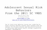 Adolescent Sexual Risk Behaviors From the 2011 SC YRBS Delores Pluto, PhD SC Healthy Schools dpluto@ed.sc.gov  The SC Youth.
