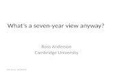 What’s a seven-year view anyway? Ross Anderson Cambridge University ICSS, Leuven, 06/09/2013.