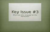 Key Issue #3 Where are other language families distributed?