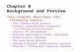 1 Chapter 0 Background and Preview This chapter describes the following topics: –The communication process –Primary communication resources: transmitted.