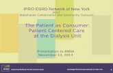 IPRO ESRD Network of New York 2013 Stakeholder Collaboration and Community Outreach Presentation to ANNA November 13, 2013 End-Stage Renal Disease Network.