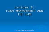 JT Petty: WMAN 445 Lecture Notes Lecture 5: FISH MANAGEMENT AND THE LAW