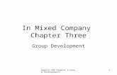 Speech 140 Chapter 3 Group Developments 1 In Mixed Company Chapter Three Group Development.