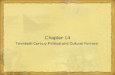 Chapter 14 Twentieth-Century Political and Cultural Ferment.
