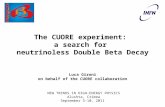 The CUORE experiment: a search for neutrinoless Double Beta Decay Luca Gironi on behalf of the CUORE collaboration NEW TRENDS IN HIGH-ENERGY PHYSICS Alushta,