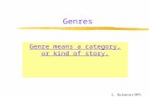 Genres Genre means a category, or kind of story. S. Bolmeier/MPS.