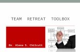 TEAM RETREAT TOOLBOX Dr. Alexa S. Chilcutt. THE MISSION – MINDED TEAM (Re-)Discovering your core principles and vision…