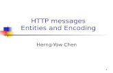 1 HTTP messages Entities and Encoding Herng-Yow Chen.