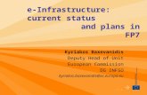 1 e-Infrastructure: current status and plans in FP7 Kyriakos Baxevanidis Deputy Head of Unit European Commission DG INFSO kyriakos.baxevanidis@ec.europa.eu.