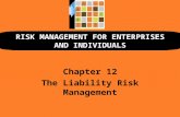 RISK MANAGEMENT FOR ENTERPRISES AND INDIVIDUALS Chapter 12 The Liability Risk Management.