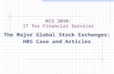 MIS 3090: IT for Financial Services The Major Global Stock Exchanges: HBS Case and Articles.