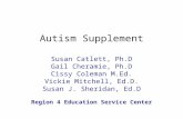 Autism Supplement Susan Catlett, Ph.D Gail Cheramie, Ph.D Cissy Coleman M.Ed. Vickie Mitchell, Ed.D. Susan J. Sheridan, Ed.D Region 4 Education Service.