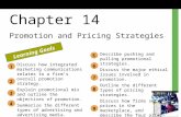Chapter 14 Promotion and Pricing Strategies Learning Goals Discuss how integrated marketing communications relates to a firm’s overall promotion strategy.