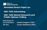 Revisited Sector Paper on: ISIC 7310 Advertising Matt Berger & Ian Richardson United Kingdom ONS Jiří Šulc Czech Statistical Office ISIC 7320 Market Research.