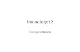 Imunology12 Transplantation. The biggest problems infection genetic immunity processes immunotherapy Implantation – nonbiological material, transplantation.