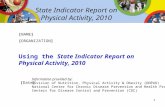 State Indicator Report on Physical Activity, 2010 [NAME] [ORGANIZATION] Using the State Indicator Report on Physical Activity, 2010 [Date] Information.