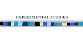 EXPERIMENTAL STUDIES. FRAMEWORK: Introduction Types of experimental studies Randomized control trial –Types of randomized controlled trial (RCT) –Phases.
