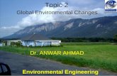 Topic 2 Global Environmental Changes Dr. ANWAR AHMAD Environmental Engineering.