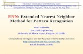 ENN: Extended Nearest Neighbor Method for Pattern Recognition This lecture notes is based on the following paper: B. Tang and H. He, "ENN: Extended Nearest.
