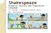 Shakespeare Dramatic Devices and Figurative Language 9 th Grade – Communication Arts Mr. Whitehead.